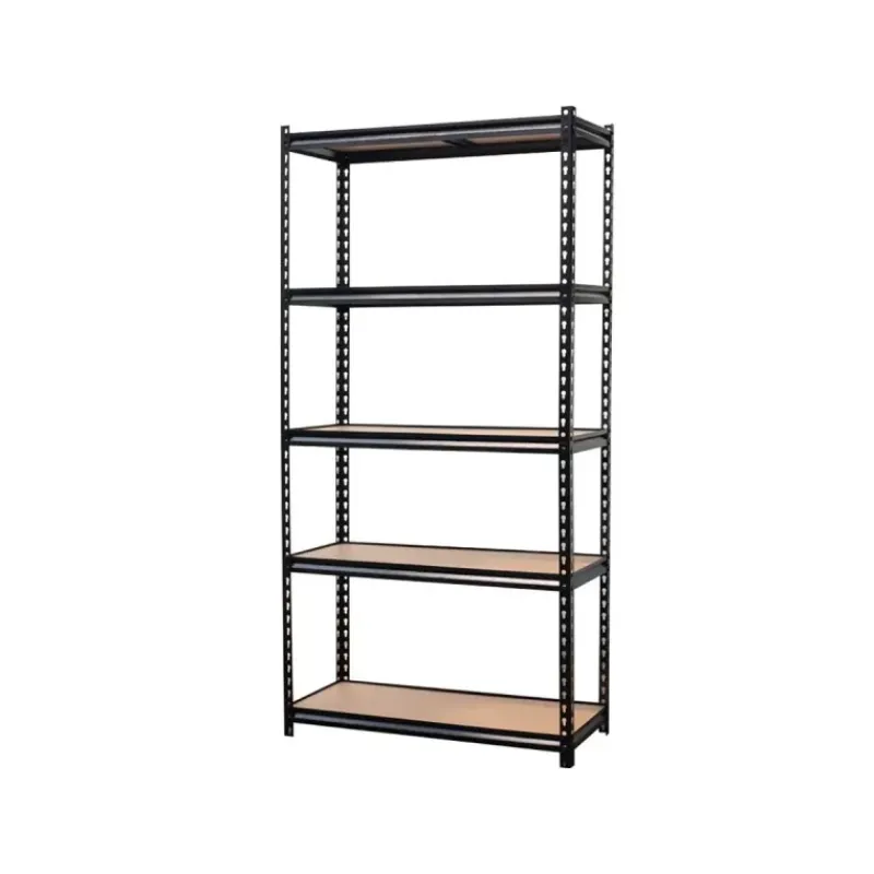 Étagère à rivets noire 5 niveaux 90x40x180cm - Structure robuste en acier et MDF* New