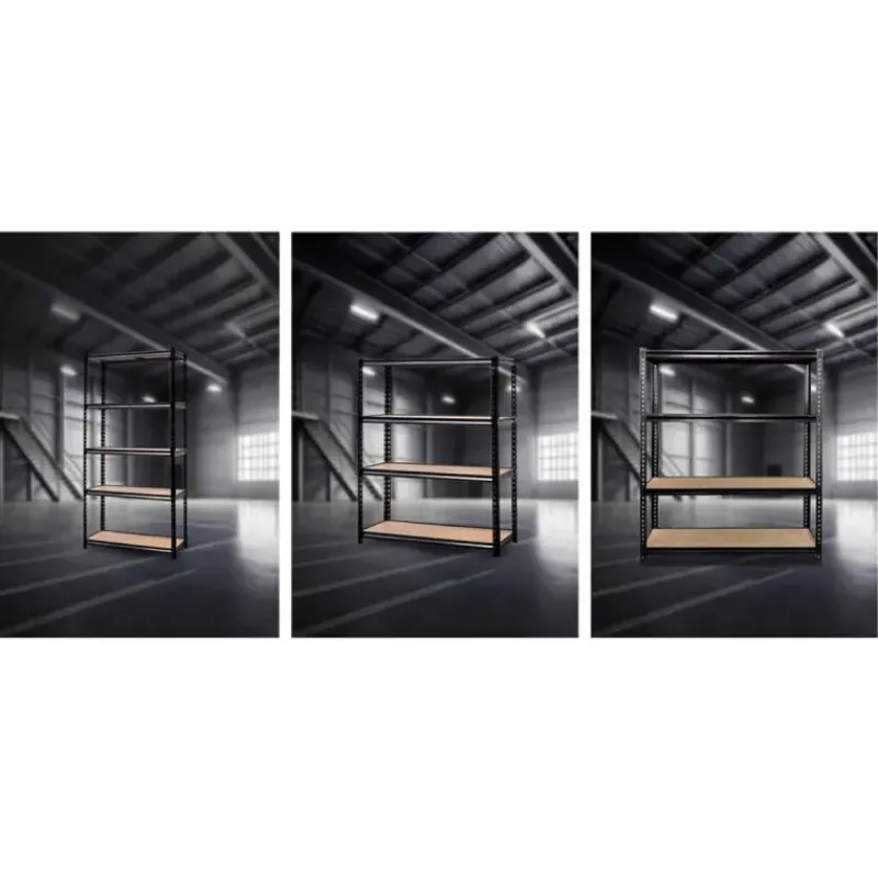 Étagère industrielle 4 niveaux 180x60x180 cm - Noire - Charge 60 kg/étagère* New