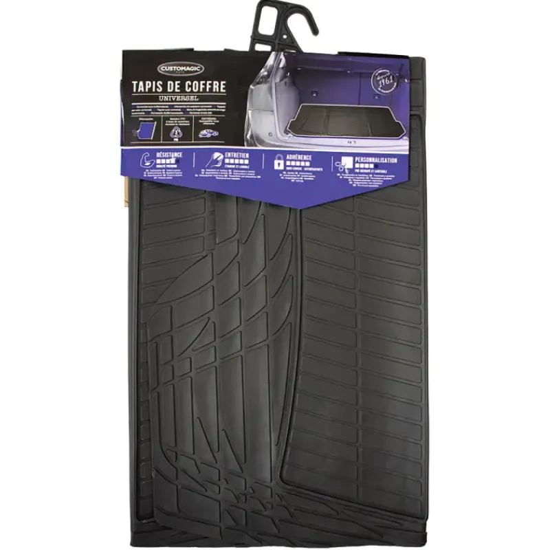 Tapis de Coffre Élégance en PVC - 80x140 cm - Antidérapant et Découpable*