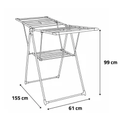 Étendoir à linge métal pliable 16 m – robuste et pratique* Clearance