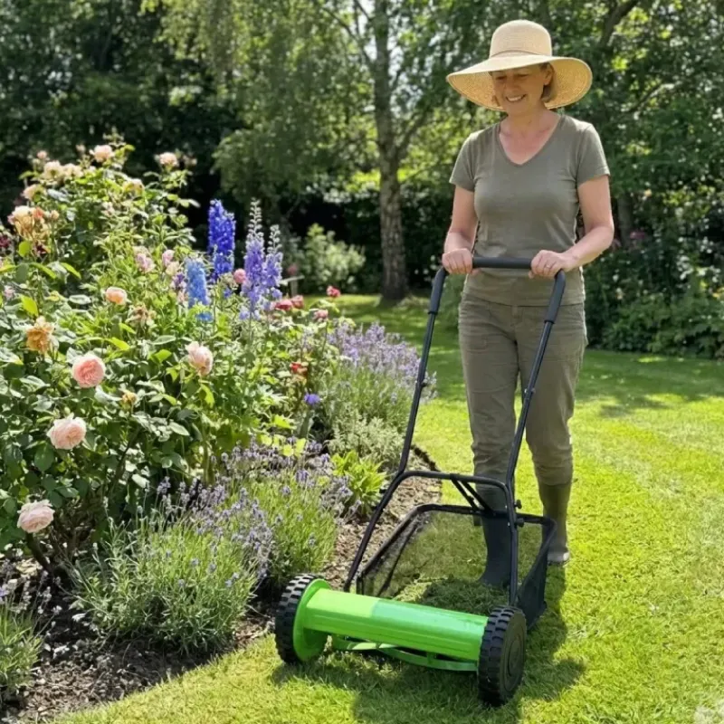 Tondeuse à main hélicoïdale 40cm bac 18L coupe 15-43mm* Hot