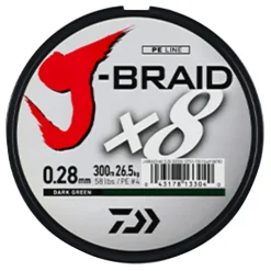 Tresse Daiwa X8 Vert 8 brins ultra-résistante carnassiers*Daïwa Outlet