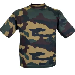 T-shirt enfant double piquage 100% coton camo CE 4 à 14 ans*Percussion
