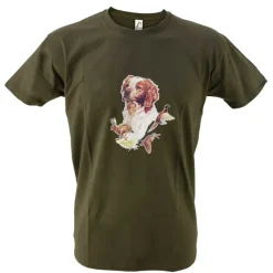 T-shirt kaki épagneul ®*Bartavel Online