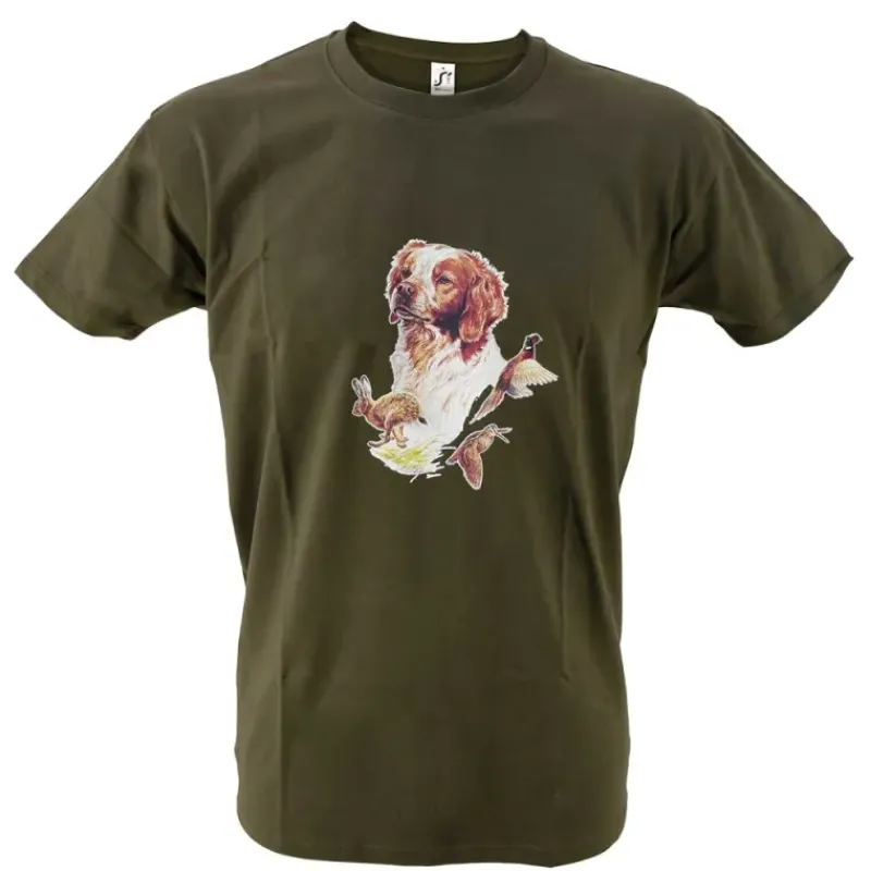 T-shirt kaki épagneul ®*Bartavel Online