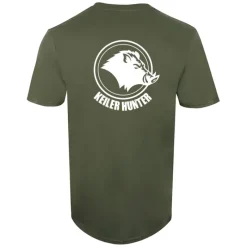 T-Shirt kaki 100% coton manches courtes logo 2*Keiler Hunter Discount