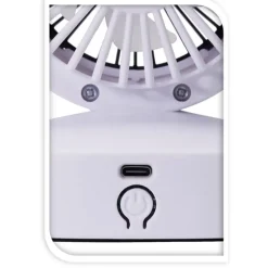 Ventilateur de table rechargeable 3 sorties - Blanc 3W* Sale