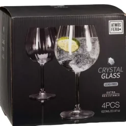 Verre gin tonic cristal 620ml - Set 4 pièces 85x85x210mm* Clearance