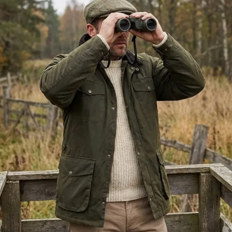 Veste cirée 1919 isolation thermique coton ciré vert kaki S à 3XL*Swedteam Clearance