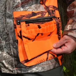 Veste de poste à capuche Warm Hunt 4 chaude camo orange M à 3XL*Treeland Clearance
