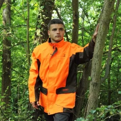 Veste Renfort à capuche imperméable polyester orange S à 4XL*Percussion New