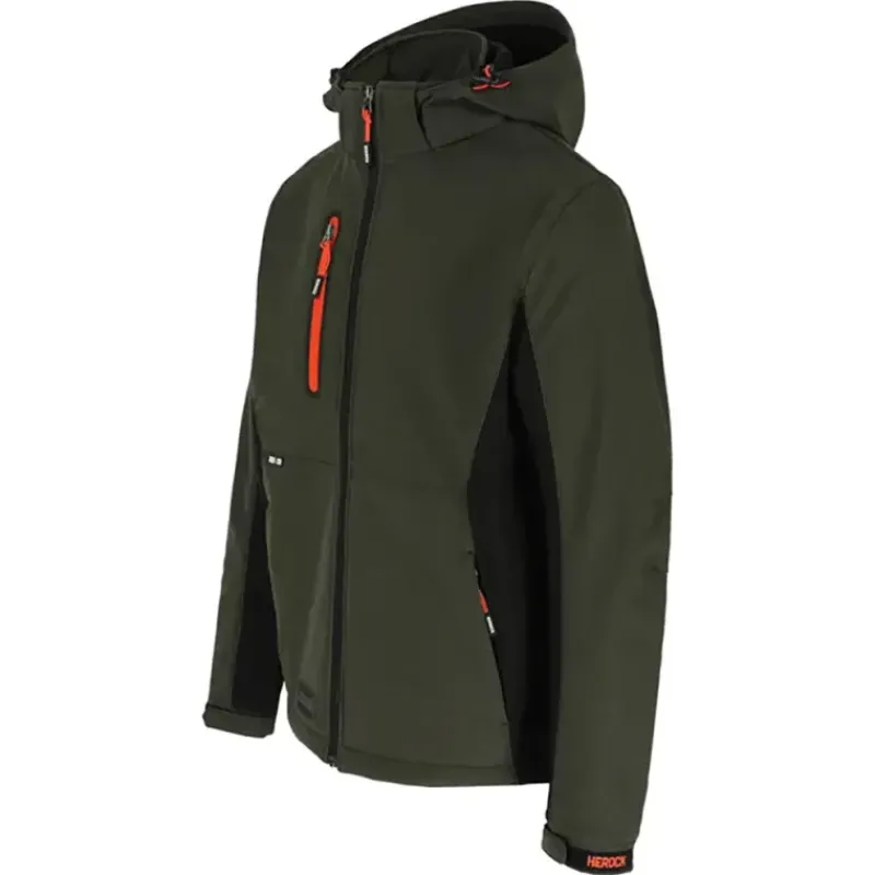 Veste Softshell Trystan Homme - Noire & Kaki - ®*Herock